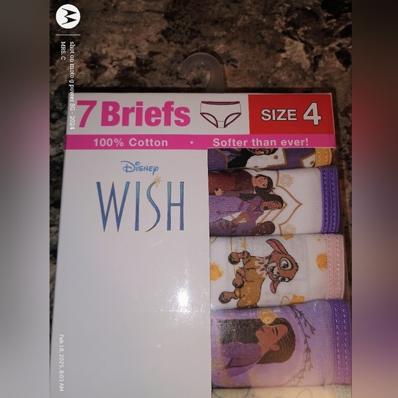 Disney Wish Girls' Briefs panties Disney movie wish new in box Set - Size 4 - Picture 2 of 5